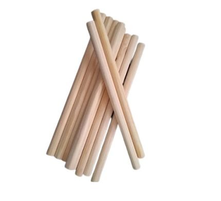 Round Wooden Dowel Stick (Thin/10Pc)