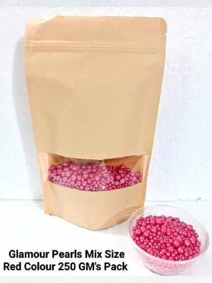 Glamour Pearls Red Colour (250gm)