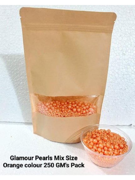 Glamour Pearls Orange Colour (250gm)