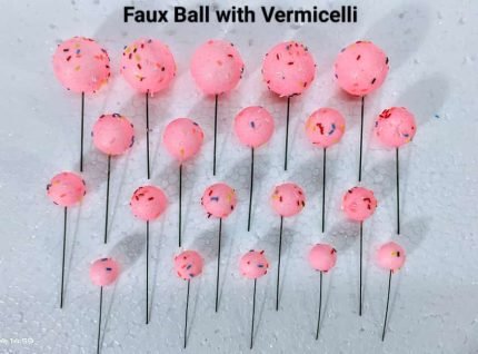 Faux Ball With Vermicelli (20 Pcs Pack)