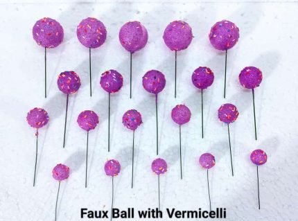 Faux Ball With Vermicelli (20 Pcs Pack)