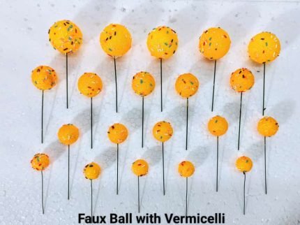 Faux Ball With Vermicelli (20 Pcs Pack)