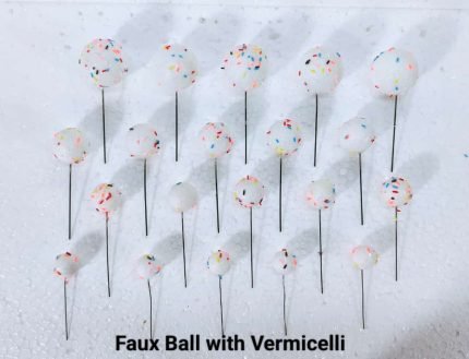 Faux Ball With Vermicelli (20 Pcs Pack)