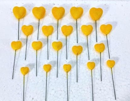 Heart shape Glitter Cake Topper (20Pcs Pack)