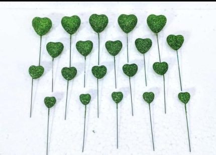 Heart shape Glitter Cake Topper (20Pcs Pack)