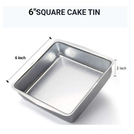 Square Cake Tin 6 Inc (1 Tin)