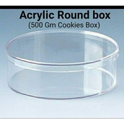 Acrylic Round Box (500 Gm Cookies Box)