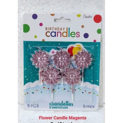 Flower Candle Magenta