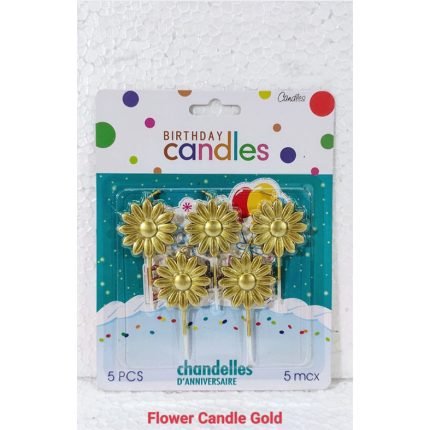 Flower Candle Gold