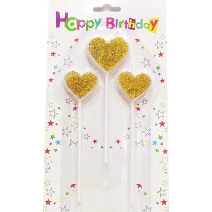 Heart Glitter Candle
