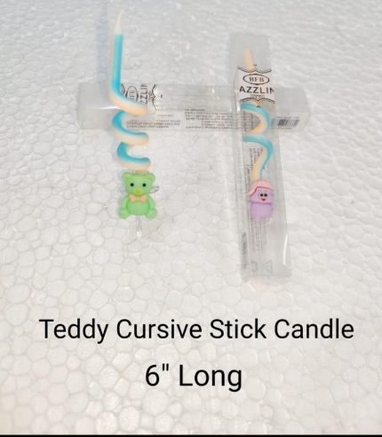 Teddy Cursive Stick Candle