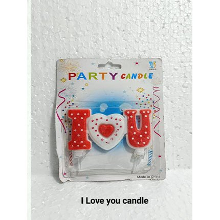 I Love You Candle