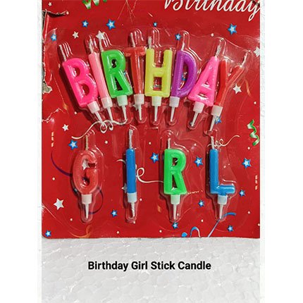 Birthday Girl Stick Candle
