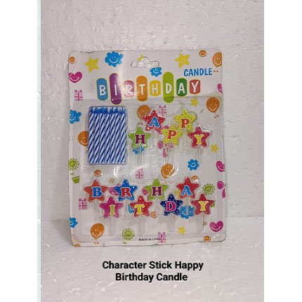 Character Stick  Happy Birthday Candle