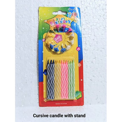 Cursive Candle With Stand
