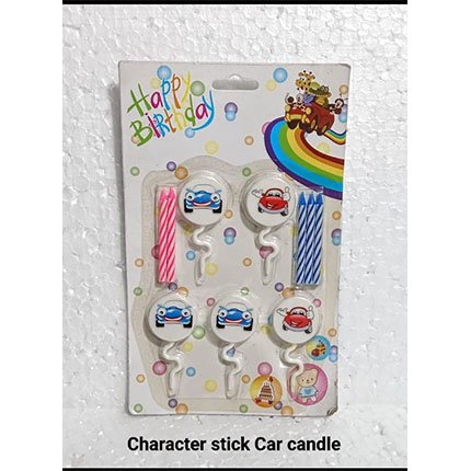 character Stick Car Candle