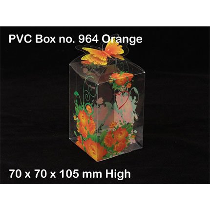 Chocolate Box Pvc Box No. 964 Orange ( 10 Box )