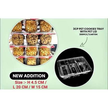 3 Cavity Pet Biscuit Tray