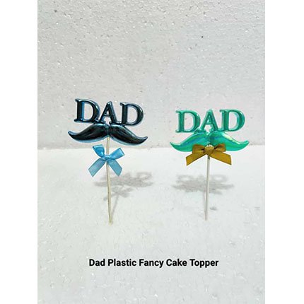 Dad Plastic Fancy Cake Topper