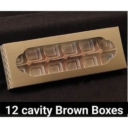 12 Cavity Brown Chocolate Box
