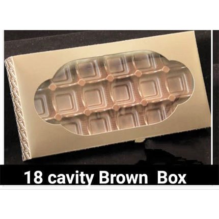 18 Cavity Brown Chocolate Box