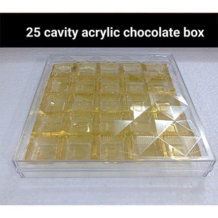 25 Cavity Acrylic Chocolate Box