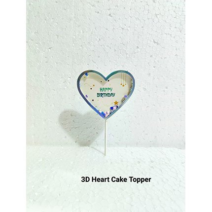 3D Heart Cake Topper