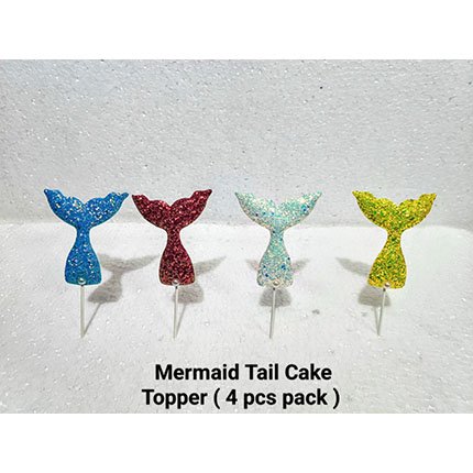 Mermaid Tail Cake Topper (2 Pcs Pack)