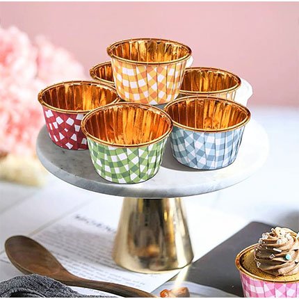 Curl edge cup with golden inner