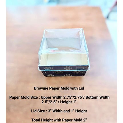 Brownie Paper Mold With Lid