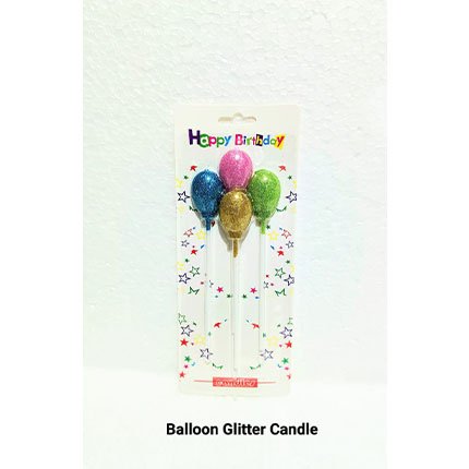 Balloon Glitter Candle