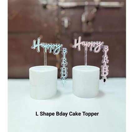 L Shape Bday Cake Topper