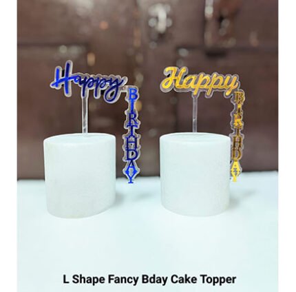 L Shape Fancy Bday Cake Topper