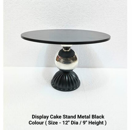 Display Cake Stand Metal Black Colour  ( Size12”Dia / 9”Height)