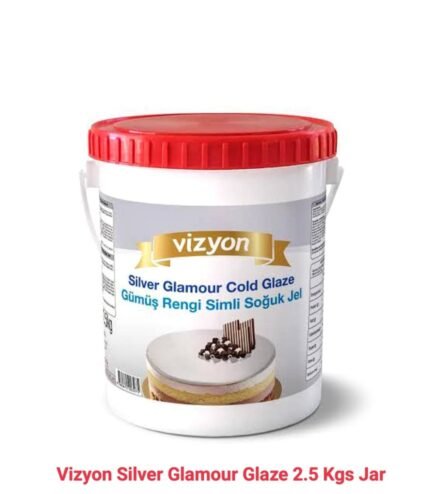 Vizyon Silver Glamour Glaze Jar