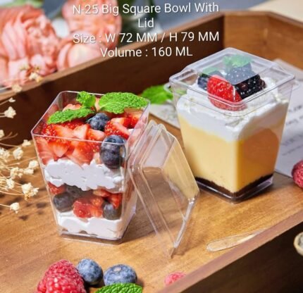 N-25 Pudding Cup With Lid – Rs. 11 (1 Pc ) MOQ (100Pcs)