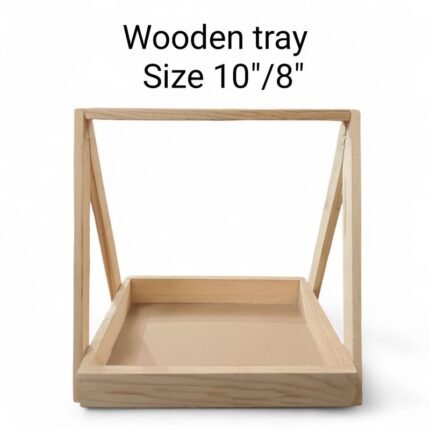 Wooden tray Size- 10″/8″ -Rs .150/pc ( moq 5pc)