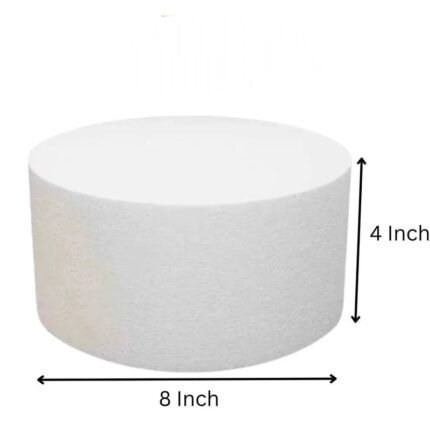 Round Cake Dummy ( 8″ dia / 4″ height)  (1Pc)