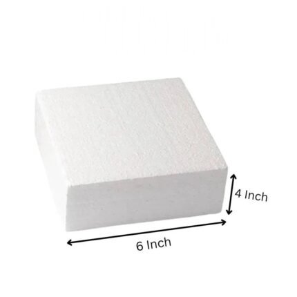 Square Cake Dummy  ( 6″ dia /4″ height) (1Pc)