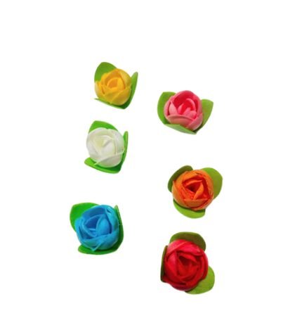 Edible Wafer Flowers Rose With Triangle Leaves ( 50 flowers/box )