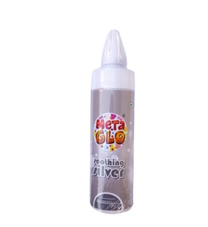 Meta Glo Food Colour -Soothing Silver (25gm)